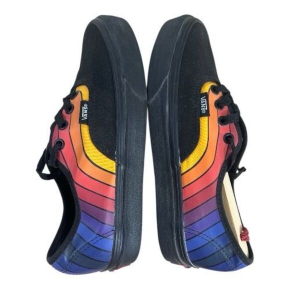 Vans Women 500714 Authentic Refract Rainbow Skate Shoe Black Red Orange Size 6.5 - Picture 5 of 11